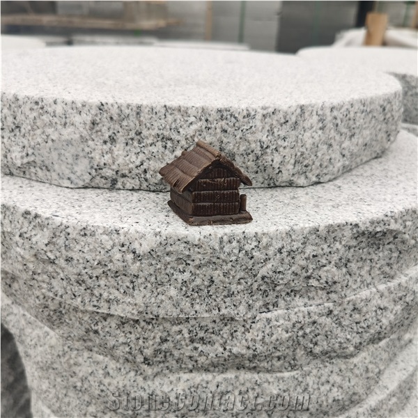 Wuhan New G603 Granite Flamed Round Tiles Pavingstone
