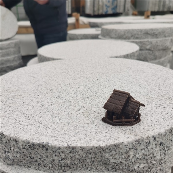 Wuhan New G603 Granite Flamed Round Tiles Pavingstone