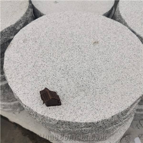 Wuhan New G603 Granite Flamed Round Tiles Pavingstone