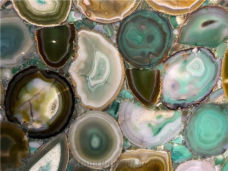 Agate Green Semiprecious Stone