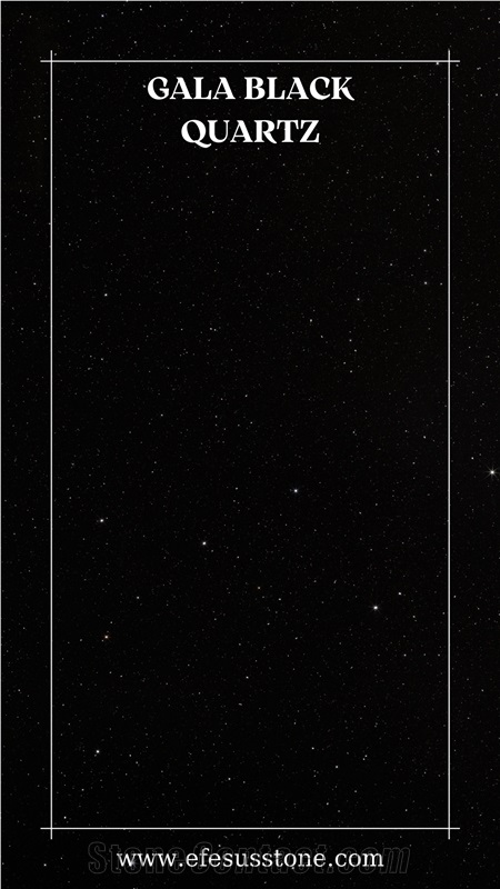 Gala Black Quartz Slabs