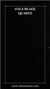 Gala Black Quartz Slabs