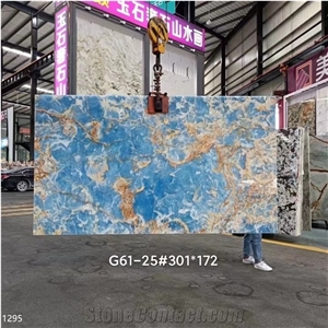 Argentina Antofagasta Azul Onyx Blue Small Slabs Polished