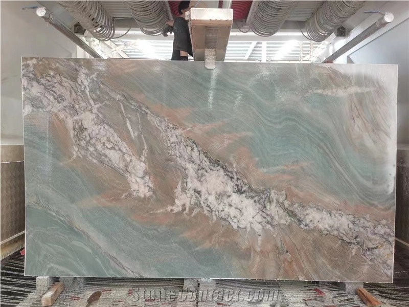 Brazil Bramante Maestro Quartzite Green Jasper Slabs