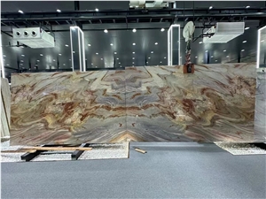 Brazil Macaubas Illusion Quartzite Slab For Wall Background