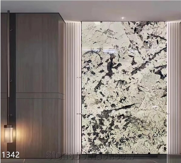 Brazil Peacock Gold Granite Big Slabs Polished For Interior