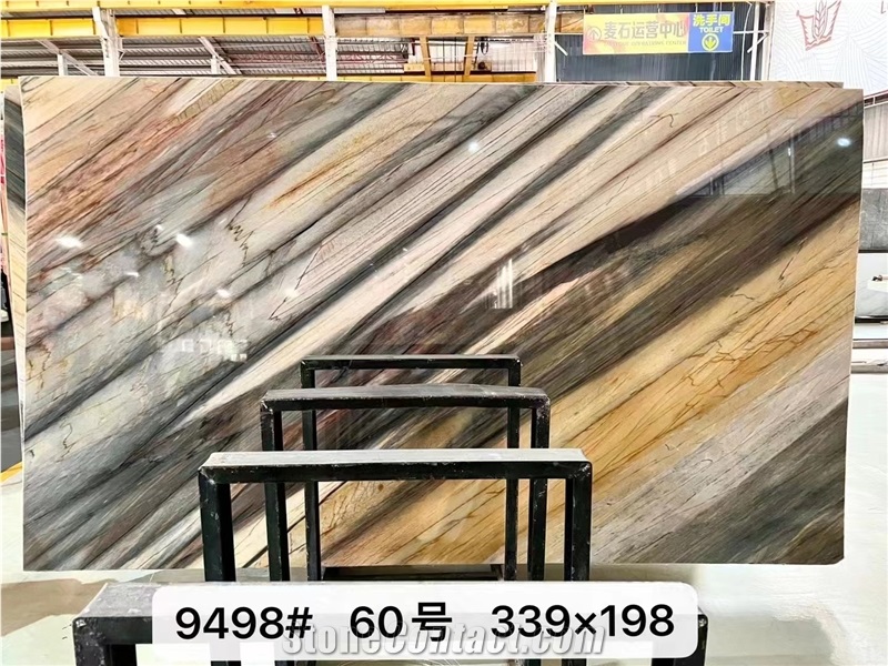 Brazil Stormy Sky Quartzite Multicolor Slab Wall Background