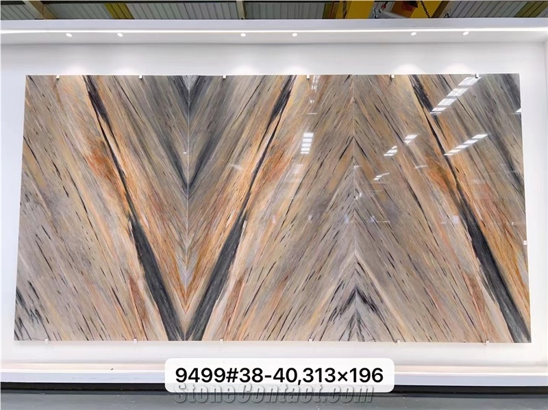 Brazil Stormy Sky Quartzite Multicolor Slab Wall Background