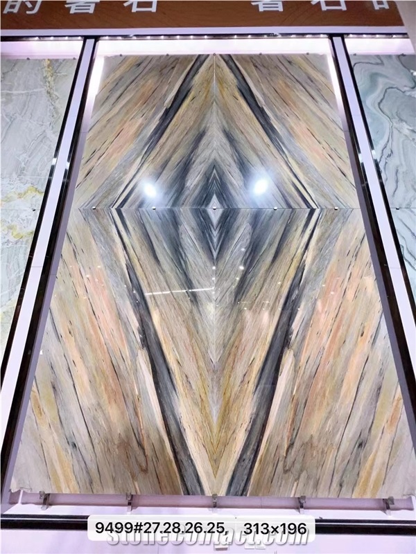 Brazil Stormy Sky Quartzite Multicolor Slab Wall Background