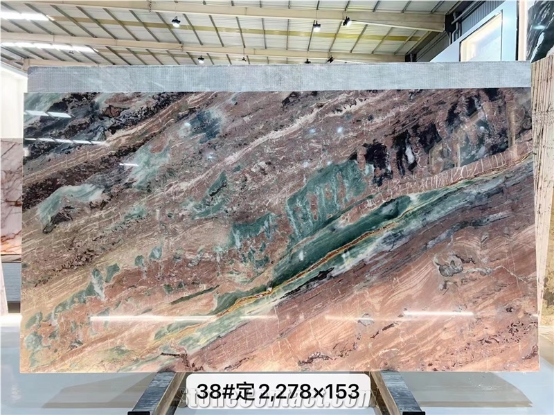 Cactus Boreal Quartzite Green Valley Orchid Bookmatched Slab