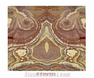 China Ruby Onyx Red Slabs Polished For Living Room Design