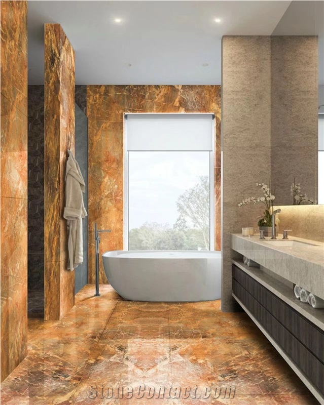 China Xingeli Marble Fantasy Red Dragon Multicolor Slab Tile