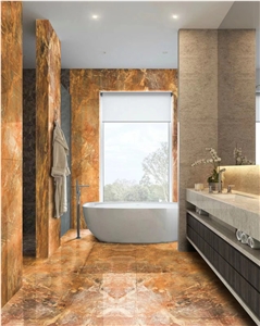 China Xingeli Marble Fantasy Red Dragon Multicolor Slab Tile