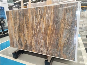 China Xingeli Marble Fantasy Red Dragon Multicolor Slab Tile