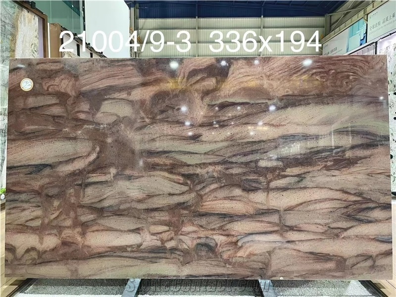 Desert Storm Granite Verde Lara Brown Stone Slab Floor Tile