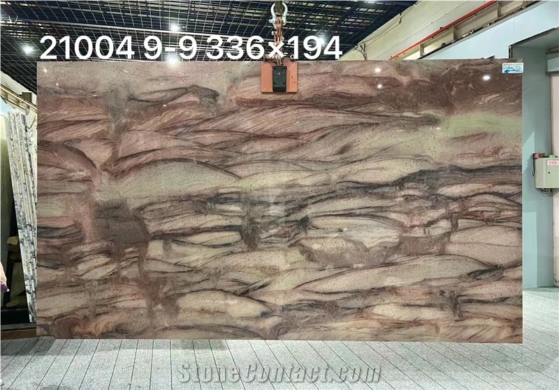 Desert Storm Granite Verde Lara Brown Stone Slab Floor Tile