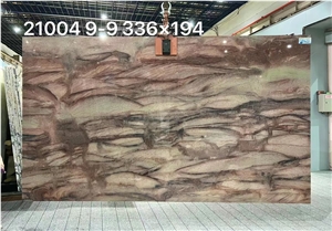 Desert Storm Granite Verde Lara Brown Stone Slab Floor Tile