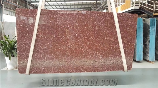 France Rosso Francia Red Marble Slab For Interior Design Use
