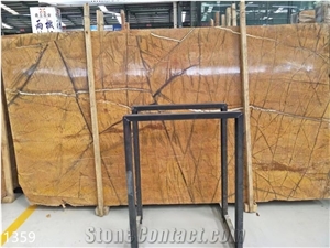 India Bidasar Gold Marble Polished For Outdoor Flooring Use