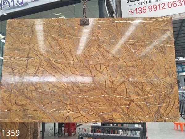 India Bidasar Gold Marble Polished For Outdoor Flooring Use
