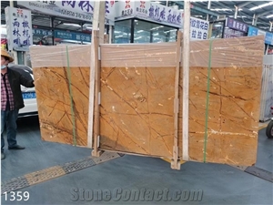 India Bidasar Gold Marble Polished For Outdoor Flooring Use