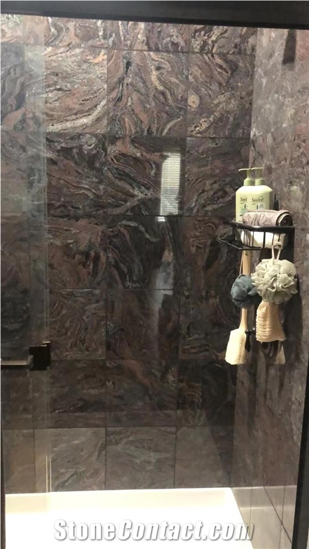 India Paradiso Granite Bash, Purple Half Slab For Floor Tile