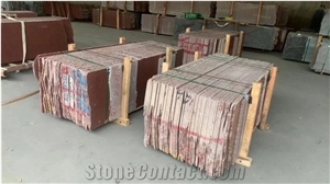 India Royal Red Granite Small Slabs For Outdoor Flooring Use