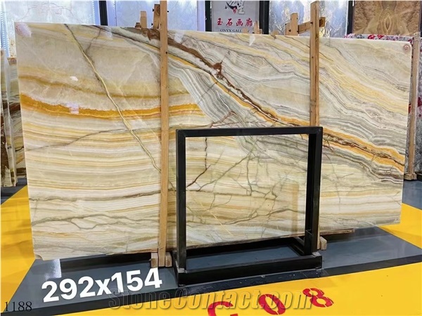 Iran Rainbow Onyx  Multicolor Slabs Polished For Living Room
