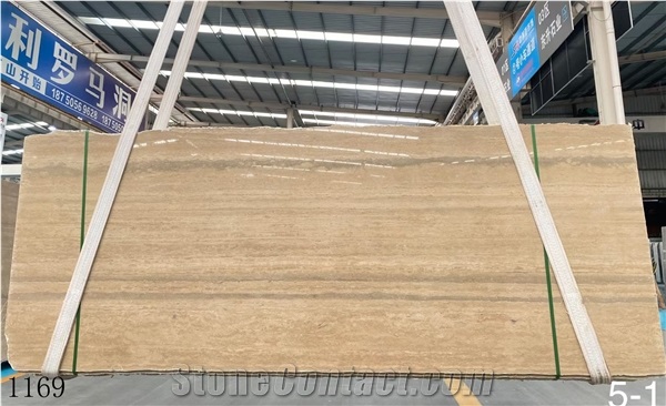 Italy Roman Silver Travertine Honed Slabs For Outdoor Design