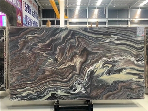 Italy Rosso Luana Marble Multicolor Polished Slab For Wal