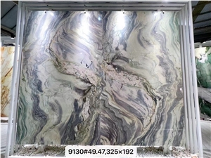 Silk Road Quartzite Fusion Blue Multicolor Stone Slab