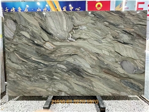 Silk Road Quartzite Fusion Blue Multicolor Stone Slab