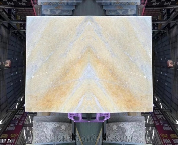 Tanzania Onice Giallo Yellow Polished Slabs For Interior Use