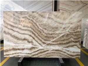 Turkey Onyx Brioche Onyx Yellow Polished For Living Room Use