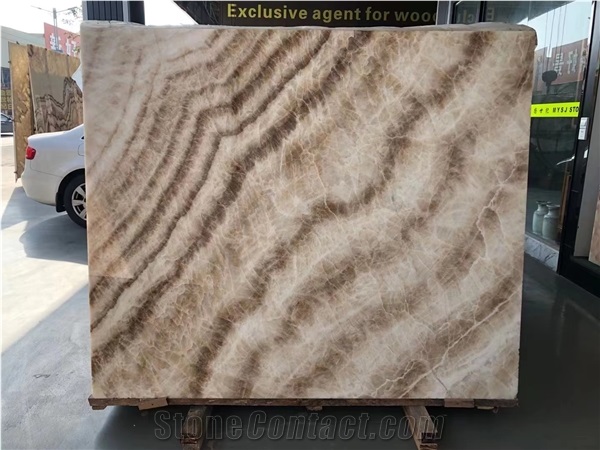 Turkey Onyx Brioche Onyx Yellow Polished For Living Room Use