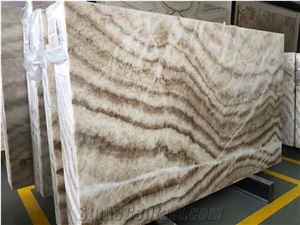 Turkey Onyx Brioche Onyx Yellow Polished For Living Room Use