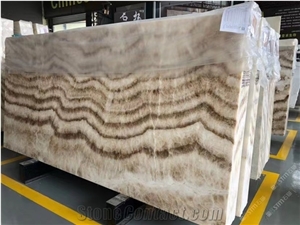 Turkey Onyx Brioche Onyx Yellow Polished For Living Room Use
