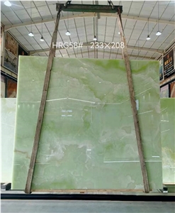 Verde Afghanistan Onyx Light Green Onix Polished Slab