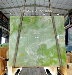 Verde Afghanistan Onyx Light Green Onix Polished Slab