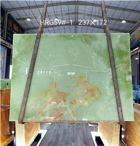 Verde Afghanistan Onyx Light Green Onix Polished Slab