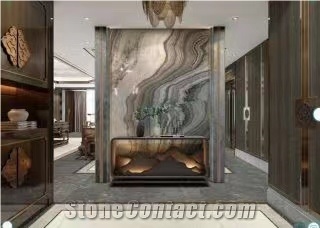 White Reef Quartzite Multicolor Slab Wall Background Use