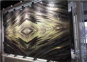 White Reef Quartzite Multicolor Slab Wall Background Use