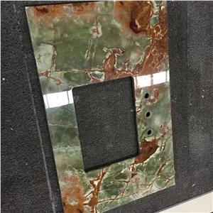 Antique Green Onyx Slabs For Kitchen Countertops