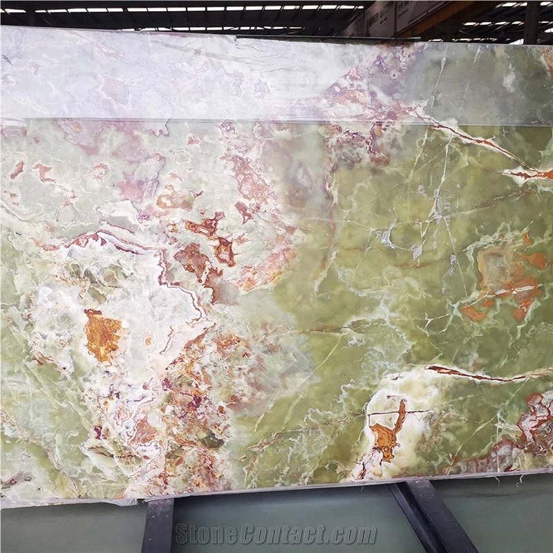 Antique Green Onyx Slabs For Kitchen Countertops