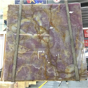 Best Choice Purple Onyx Slabs For Kitchen Wall