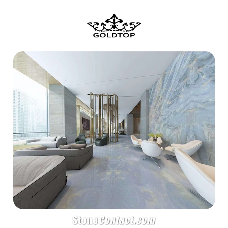 Best Price Decorative Blue Sky Msrble Slabs For Kitchen Countertops