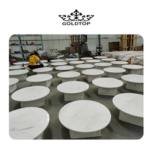 Best Price Volakas White Marble Tiles For Round Table