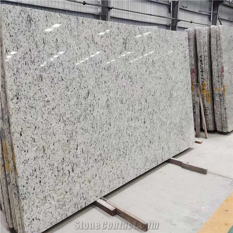 Black Snowflakes White Ornamental Granite Slabs