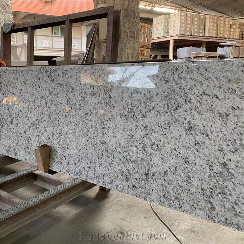Black Snowflakes White Ornamental Granite Slabs