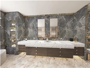 Cheap Good Quality Gray Marble Tiles For Stair